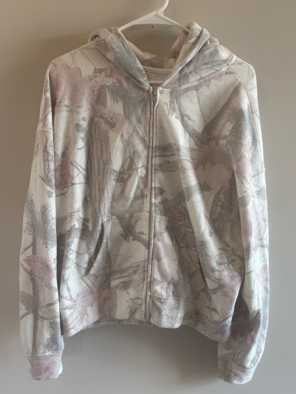 Women's Hollister  Pink & Gray Camo Zip Hoodie Jacket
